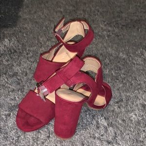 Wine Red Strappy Heals